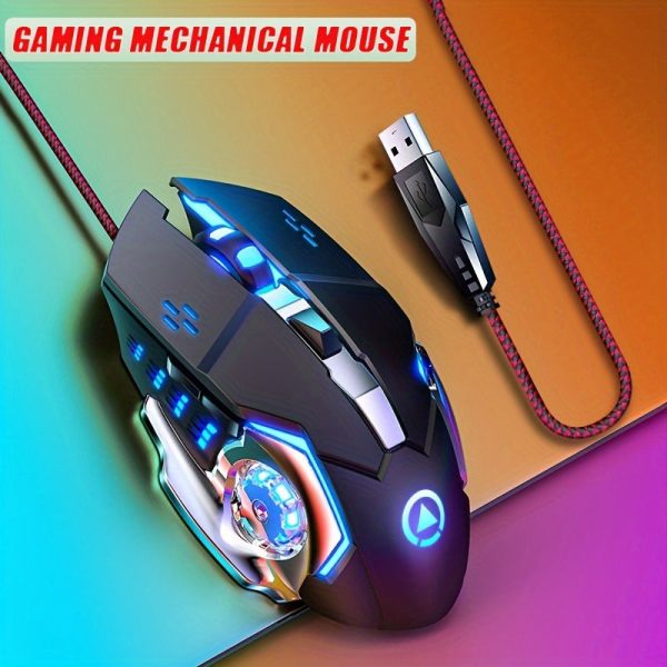 New G15 Mechanical Game E-sports USB Wired Mouse Computer Game Desktop Notebook Luminous Sound Silent Mouse - Image 4