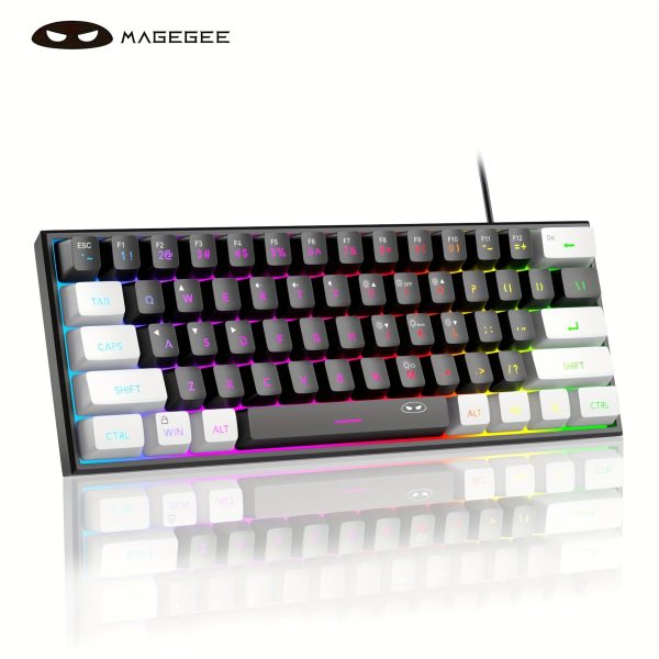 MageGee TS91 Mini 60% Gaming/Office Keyboard, Waterproof Keycap Type Wired RGB Backlit Compact Computer Keyboard For Windows/Mac/Laptop - Image 9