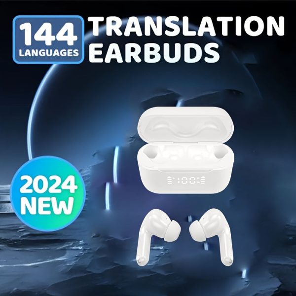 HASHZHE Wireless Earbuds, 144 Language AI Translation, Noise-Cancelling Sleep Headphones, Digital Display, Cobalt Battery, 40Hr Battery Life, True Copper Ring Composite Diaphragm, Bass Boost, Voice Control, Compatible with All Smartphones - Image 6