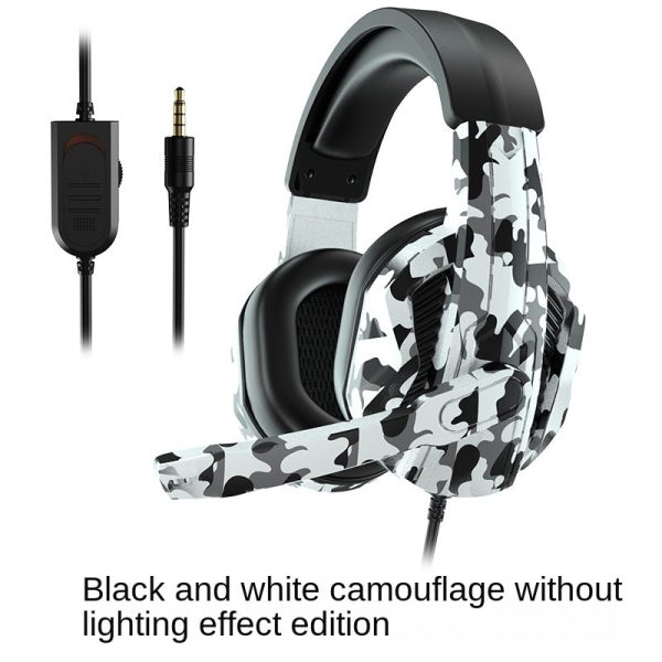 Big Game Headset Headset Microphone For PS4 PS5 XBOX360 XBOX ONE SWITCH Mobile Game Office Learning Ergonomic Design Wearing Comfortable Gray Camouflage - Image 3