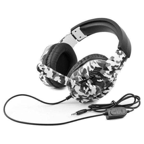 Big Game Headset Headset Microphone For PS4 PS5 XBOX360 XBOX ONE SWITCH Mobile Game Office Learning Ergonomic Design Wearing Comfortable Gray Camouflage - Image 6