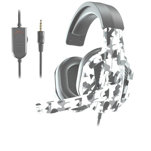 Big Game Headset Headset Microphone For PS4 PS5 XBOX360 XBOX ONE SWITCH Mobile Game Office Learning Ergonomic Design Wearing Comfortable Gray Camouflage