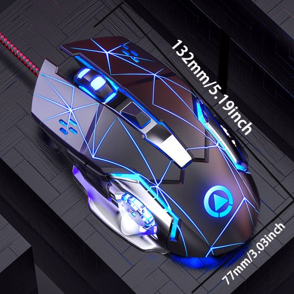 New G15 Mechanical Game E-sports USB Wired Mouse Computer Game Desktop Notebook Luminous Sound Silent Mouse - Image 2