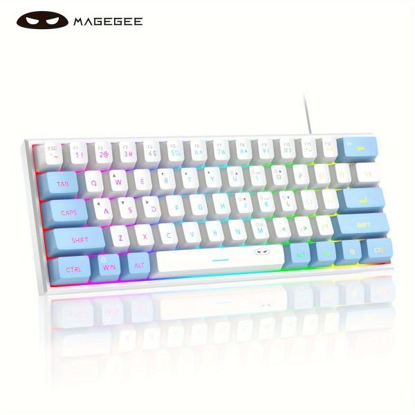 MageGee TS91 Mini 60% Gaming/Office Keyboard, Waterproof Keycap Type Wired RGB Backlit Compact Computer Keyboard For Windows/Mac/Laptop - Image 10