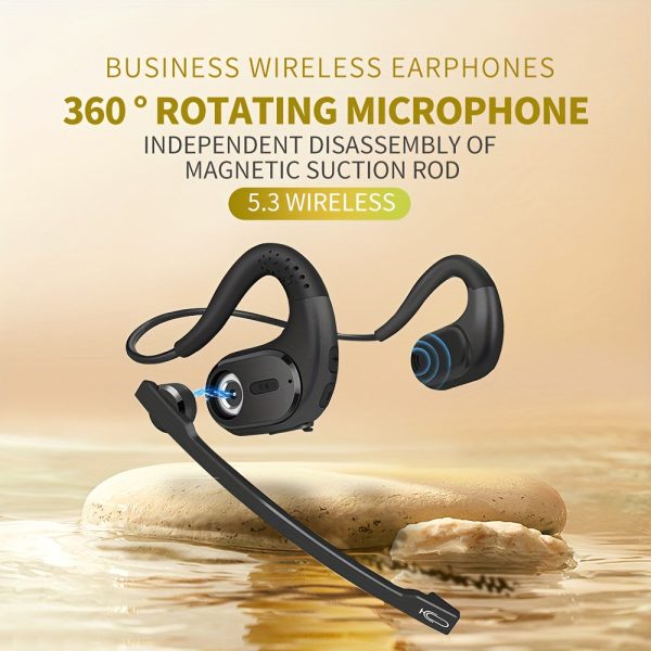 Business Wireless Earphones, Independent Detachable Magnetic Microphone Lever, 360 ° Rotating Microphone For Wireless Earphone Calls, High-definition Call Wireless Earphones, Business Earphones.