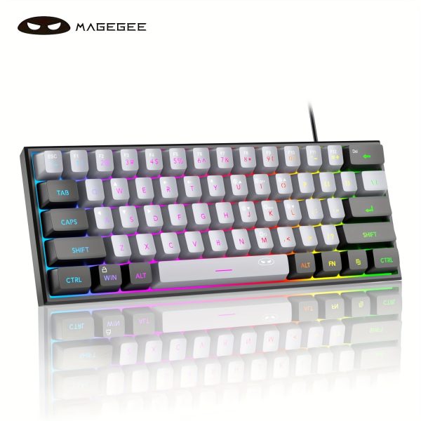 MageGee TS91 Mini 60% Gaming/Office Keyboard, Waterproof Keycap Type Wired RGB Backlit Compact Computer Keyboard For Windows/Mac/Laptop - Image 11