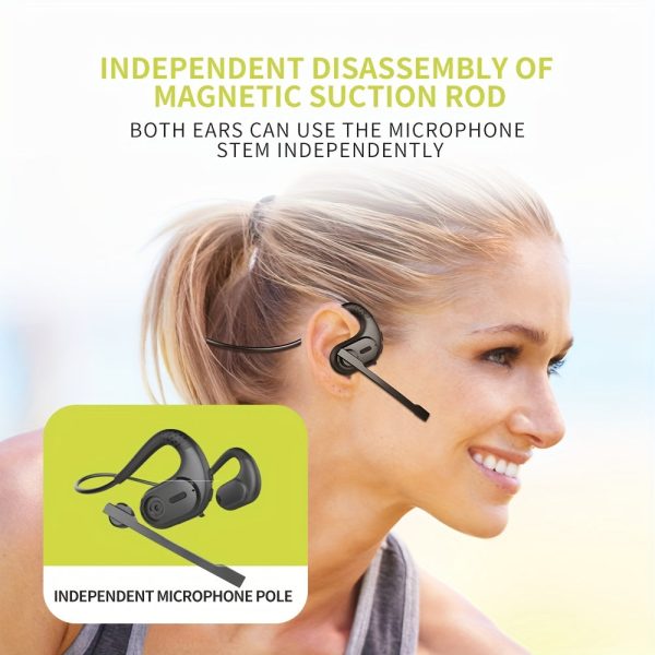 Business Wireless Earphones, Independent Detachable Magnetic Microphone Lever, 360 ° Rotating Microphone For Wireless Earphone Calls, High-definition Call Wireless Earphones, Business Earphones. - Image 5