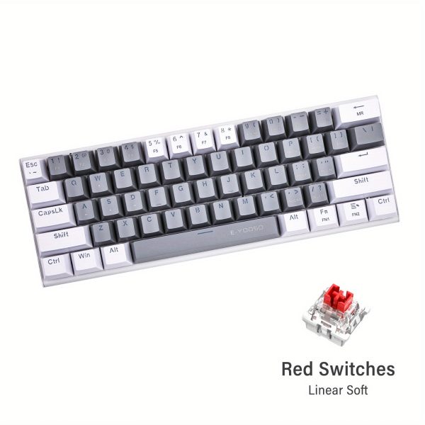 E-YOOSO 60% Mechanical Keyboard: Experience Ultra-Compact Gaming with LED Backlit and Mac/Windows Compatibility! - Image 9