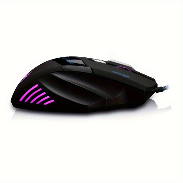 Zelotes T-80 Ergonomic Wired Gaming Mouse, Right-Hand Orientation, Optical Movement Detection, 7200 DPI, 7 Programmable Buttons, RGB LED, No Battery Required, Compatible with PC/Mac Pro Gamer - Image 5