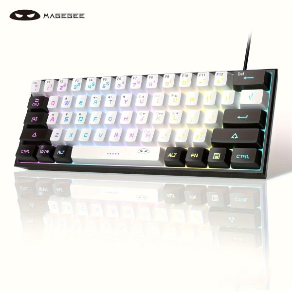 MageGee TS91 Mini 60% Gaming/Office Keyboard, Waterproof Keycap Type Wired RGB Backlit Compact Computer Keyboard For Windows/Mac/Laptop - Image 12