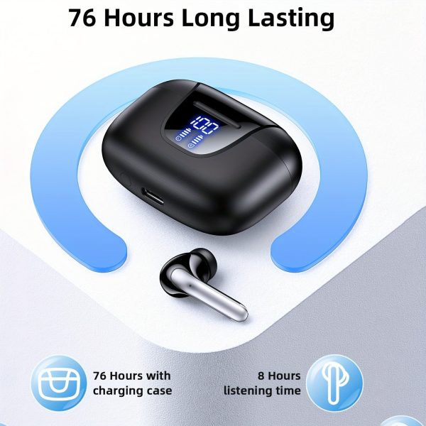 Wireless Earphone, Wireless 5.3 Headphones, 13MM Horn, Long Time Playtime, Type-C Fast Charging Case, Stereo Wireless In-Ear Headphones For IPhone And Android In-Ear Headphones, Gaming Business Sports Headset Ear Microphone. - Image 3