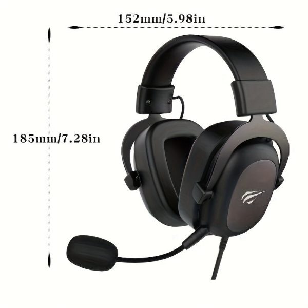 HAVIT Comfort Gaming Headset with Protein Faux Leather Ear Cups, 3.5mm Jack, Surround Sound, Removable Mic - Wide Compatibility - Image 2