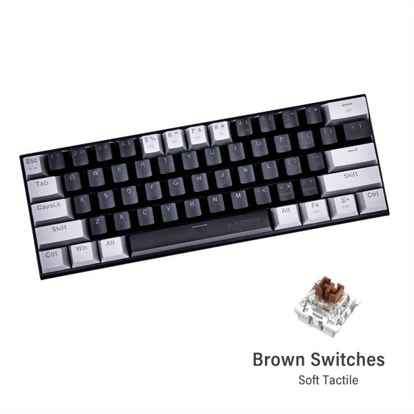 E-YOOSO 60% Mechanical Keyboard: Experience Ultra-Compact Gaming with LED Backlit and Mac/Windows Compatibility! - Image 3