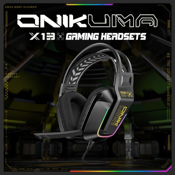 ONIKUMA Gaming Headset: Surround Sound with Noise-Cancelling Mic, RGB Lighting, and Soft Memory Earcups for PS5/PS4/Xbox One/Switch/PC/Mac Gaming