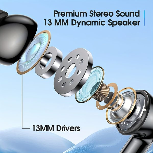 Wireless Earphone, Wireless 5.3 Headphones, 13MM Horn, Long Time Playtime, Type-C Fast Charging Case, Stereo Wireless In-Ear Headphones For IPhone And Android In-Ear Headphones, Gaming Business Sports Headset Ear Microphone. - Image 2