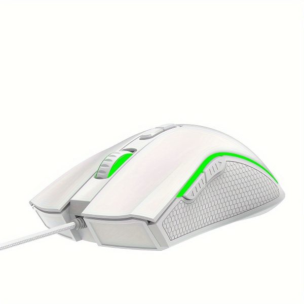 Right-Handed HXSJ Wired Mouse with Colorful Backlight, 3200DPI Adjustable, USB Optical Gaming Mouse - Suitable for Home And Office Use - Image 6