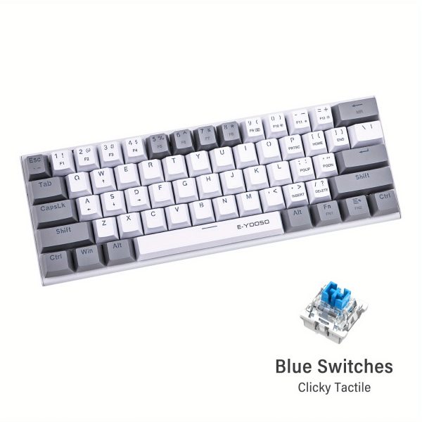 E-YOOSO 60% Mechanical Keyboard: Experience Ultra-Compact Gaming with LED Backlit and Mac/Windows Compatibility! - Image 8