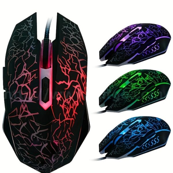 Gaming Mouse 2400 DPI Optical Colorful LED Computer 6-Button USB Mouse With RGB BackLight Mute Mice For Desktop Laptop Computer Gamer Mouse - Image 2