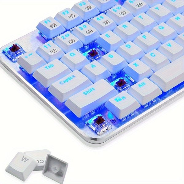 EagleTec KG051-BR Blue LED Backlit Mechanical Gaming Keyboard Low ProfileMechanical Gamers Keyboard 104 Key - Image 5