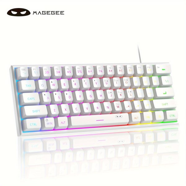 MageGee TS91 Mini 60% Gaming/Office Keyboard, Waterproof Keycap Type Wired RGB Backlit Compact Computer Keyboard For Windows/Mac/Laptop - Image 5