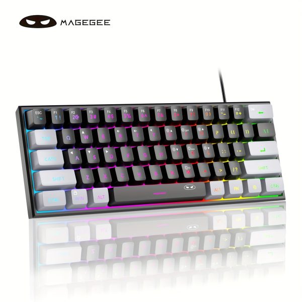 MageGee TS91 Mini 60% Gaming/Office Keyboard, Waterproof Keycap Type Wired RGB Backlit Compact Computer Keyboard For Windows/Mac/Laptop - Image 7