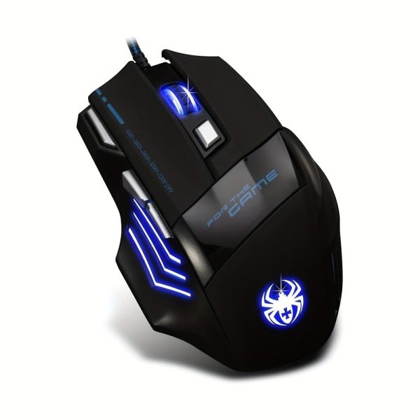 Zelotes T-80 Ergonomic Wired Gaming Mouse, Right-Hand Orientation, Optical Movement Detection, 7200 DPI, 7 Programmable Buttons, RGB LED, No Battery Required, Compatible with PC/Mac Pro Gamer - Image 4