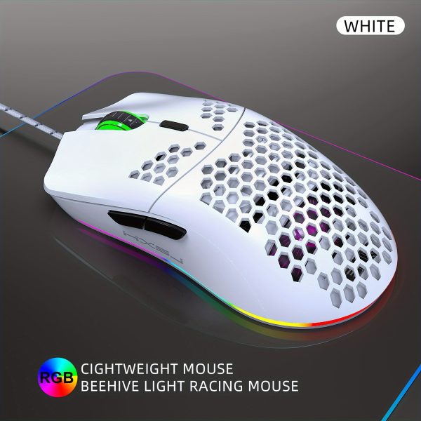 HXSJ-RGB Keyboard and Cellular Gaming Mouse, Compact 68-key Mini Wired keyboard RGB backlit 1000-6400 DPI mouse, keyboard and mouse Gaming PS4 Xbox PC Laptop Mac - Image 3